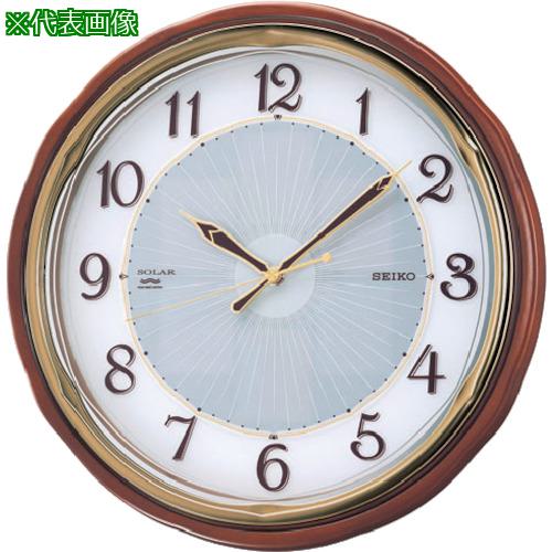 ■SEIKO ソーラー電波掛時計 木枠〔品番:SF221B〕【8132959:0】[法人・事業所限定][直送元][店頭受取不可]