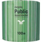 ■ネピア トイレットペーパー パブリック1ロール100m 80個入り〔品番:71208〕【8136598:0】[店頭受取不可]