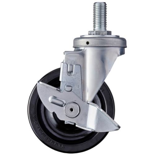 ■ハンマー ねじ込み式 旋回式フェノール車輪 125mm ストッパー付〔品番:413SAPH125〕【8142293:0】[送料別途見積り][掲外取寄][店頭受取不可]