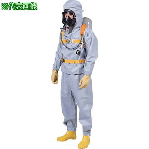 ■シゲマツ 【受注生産品】密閉形防護服 PS415F上着中〔品番:07802〕【8167508:0】[送料別途見積り][掲外取寄][店頭受取不可]