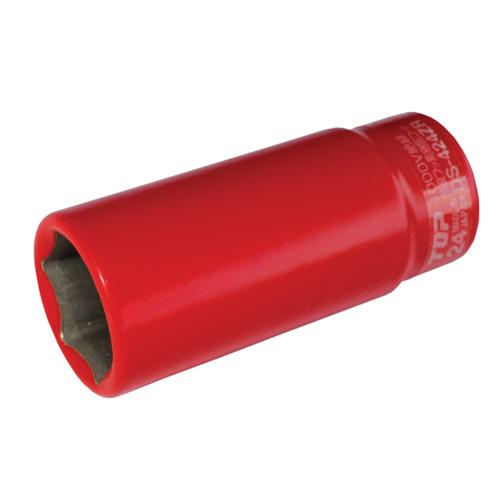 ■TOP 絶縁ディープソケット 差込角12.7mm 24mm〔品番:DS424ZR〕【8170944:0】[送料別途見積り][掲外取寄][店頭受取不可]