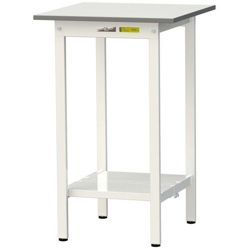 ■ヤマテック 軽量作業台 ワークテーブル150シリーズ 固定式 全面棚付 低圧メラミン天板 W600×D600×H950mm シルキーホワイト〔品番:SUPH660TTWW〕【8178215:0】[法人・事業所限定][直送元][店頭受取不可]