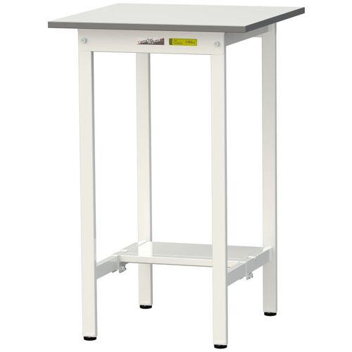 ■ヤマテック 軽量作業台 ワークテーブル150シリーズ 固定式 半面棚付 低圧メラミン天板 W600&times;D600&times;H950mm シルキーホワイト〔品番:SUPH660TWW〕【8178216:0】[法人・事業所限定][直送元][店頭受取不可]｜ホームセンターバロー　店