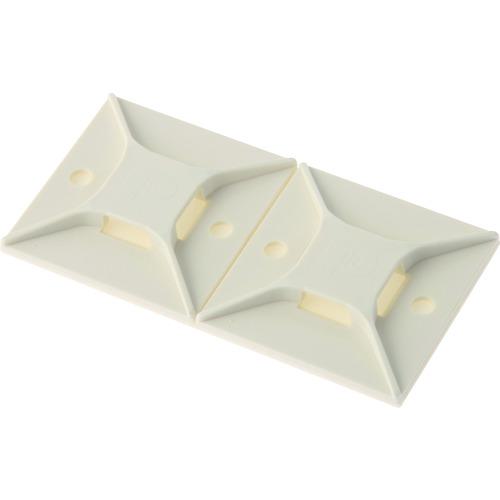 ■PANDUIT マウントベース ゴム系粘着テープ付き 白 (200個入)〔品番:ABM3HAT〕【8180159:0】[送料別途見積り][法人・事業所限定][店頭受取不可]