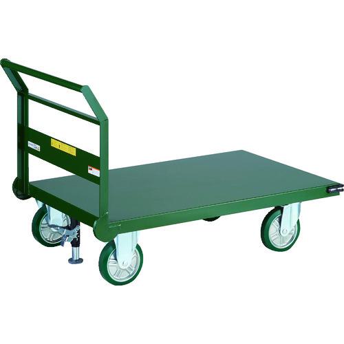 ■TRUSCO 鋼鉄製運搬車 1トン 1200X750 緑 ストッパー付〔品番:SH101S〕【8185168:0】[法人・事業所限定][直送元][店頭受取不可]