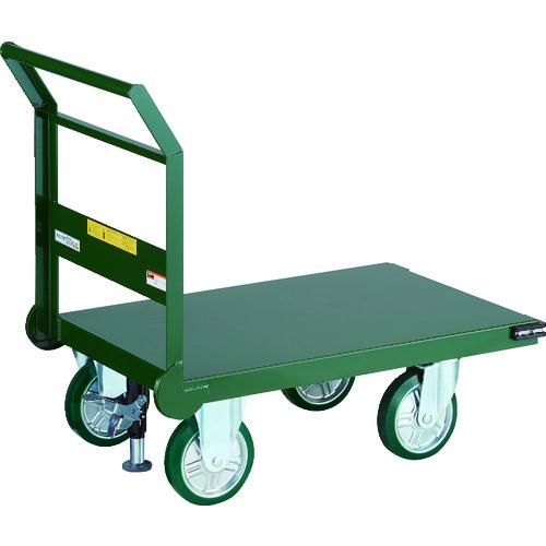 ■TRUSCO 鋼鉄製運搬車 1トン 900X600 緑 ストッパー付〔品番:SH102S〕【8185170:0】[法人・事業所限定][直送元][店頭受取不可]