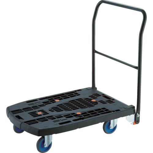 ■TRUSCO 樹脂台車 カルティオビッグフラット 回転 900X600 4輪自在 黒〔品番:MPK906F2JBK〕【8186995:0】[直送DS][店頭受取不可]