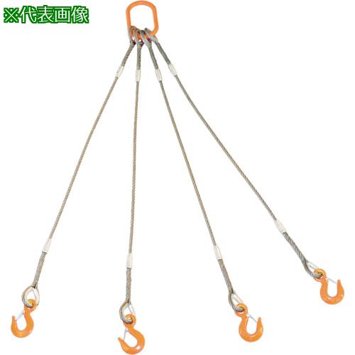 ■TRUSCO 4本吊りWスリング フック付き 12mmX3m〔品番:GRE4P12S3〕【8191734:0】[店頭受取不可]｜ホームセンターバロー　店