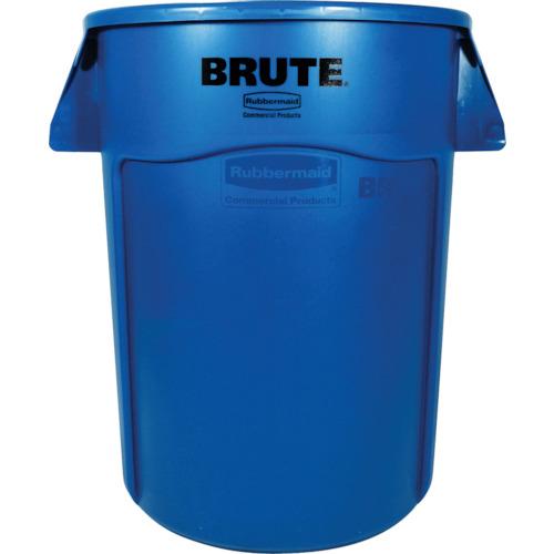 ■ラバーメイド ラウンドブルートコンテナ スリット付き 166.5L ブルー〔品番:26436065〕【8194427:0】[直送DS][店頭受取不可]