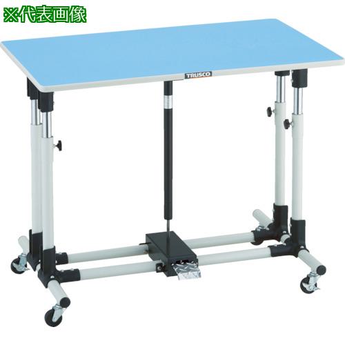 ■TRUSCO 上下調節機能付作業台1200X600XH700-950 車輪付〔品番:JMW1260GC〕【8195127:0】[法人・事業所限定][直送元][店頭受取不可]｜ホームセンターバロー　店