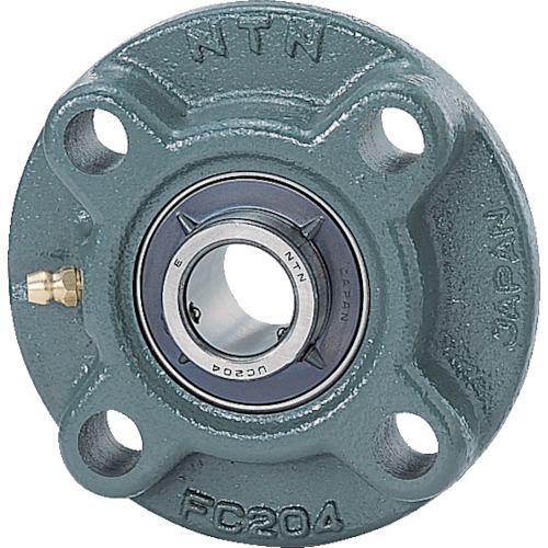 ■NTN G ベアリングユニット(円筒穴形、止めねじ式)軸径55mm全長185mm全高185mm〔品番:UCFC211D1〕【8197129:0】[店頭受取不可]