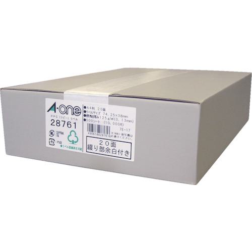 ■3M エーワン PPCラベル A4‐20面 (500枚入)〔品番:28761〕【8200135:0】[送料別途見積り][掲外取寄][店頭受取不可]｜ホームセンターバロー　店