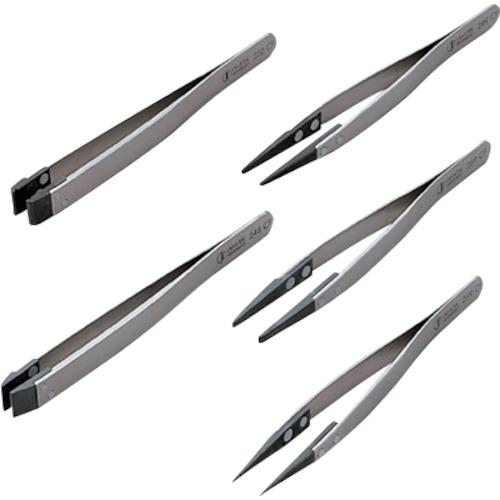 ■AS ファイバーチップピンセット249CF〔品番:9300801〕【8217720:0】[送料別途見積り][掲外取寄][店頭受取不可]