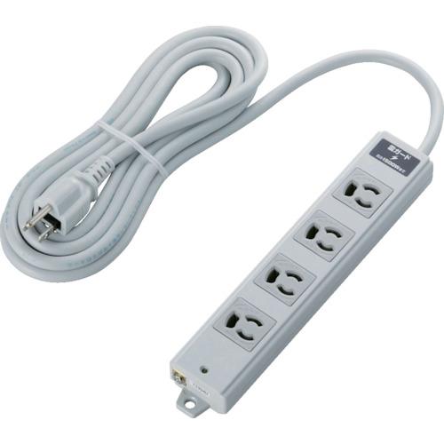 ■ELECOM RoHs準拠 抜け止 3P 4個口 雷ガード マグネット 3m グレー〔品番:TWRMK3430LGRS〕【8218749:0】[店頭受取不可]