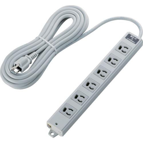 ■ELECOM 工事用タップ EURoHS指令準拠 抜け止 3P 6個口 雷ガード マグネット 5m グレー〔品番:TWRMK3650LGRS〕【8218752:0】[店頭受取不可]