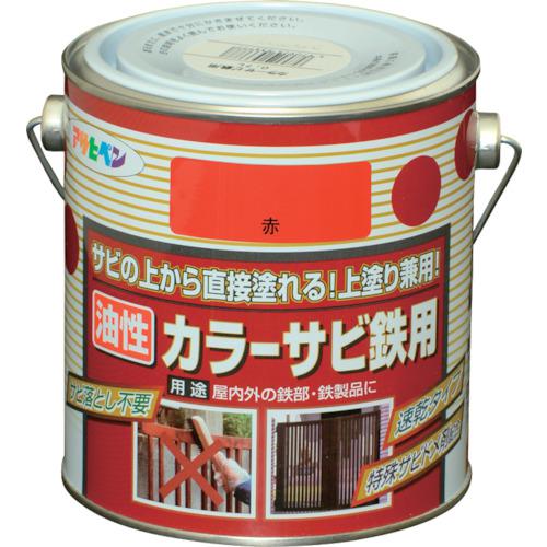 ■アサヒペン カラーサビ鉄用 0.7L 赤《6缶入》〔品番:533753〕【8249047×6:0】[送料別途見積り][掲外取寄][店頭受取不可]
