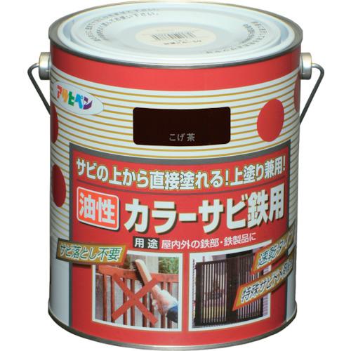 ■アサヒペン カラーサビ鉄用 1.6L こげ茶《6缶入》〔品番:533845〕【8249056×6:0】[送料別途見積り][掲外取寄][店頭受取不可]