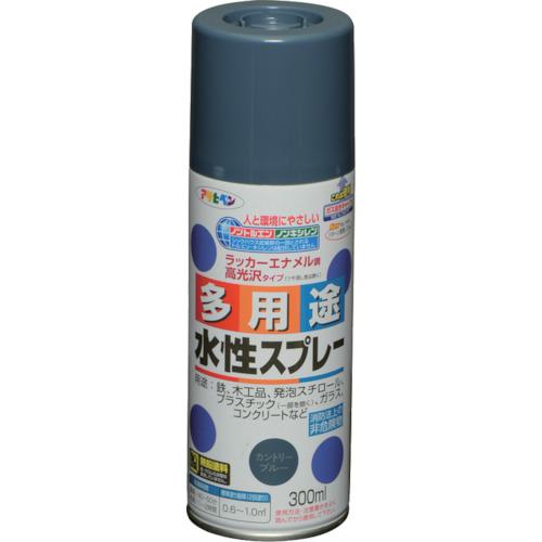 ■アサヒペン 水性多用途スプレー 300ML カントリーブルー《6本入》〔品番:565303〕【8249104×6:0】[送料別途見積り][掲外取寄][店頭受取不可]