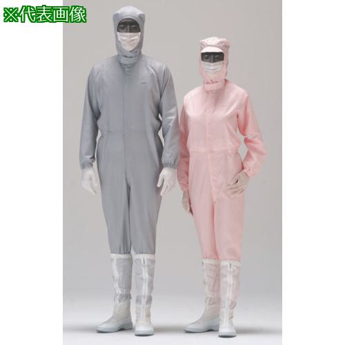 ■ミドリ安全 立体裁断構造超静電クリーンウェア グレー M〔品番:C1515GYM〕【8258968:0】[送料別途見積り][掲外取寄][店頭受取不可]