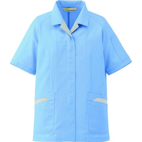 ■ミドリ安全 静電気帯電防止作業服 半袖スモック ブルー サイズ15〔品番:VELS73UE15〕【8259103:0】[送料別途見積り][掲外取寄][店頭受取不可]