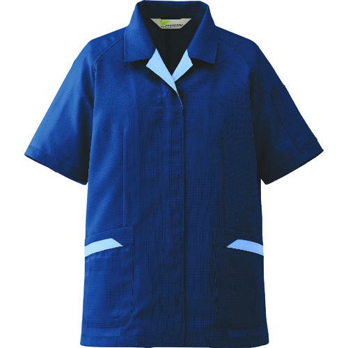 ■ミドリ安全 静電気帯電防止作業服 半袖スモック ネイビー サイズ7〔品番:VELS77UE7〕【8259184:0】[送料別途見積り][掲外取寄][店頭受取不可]