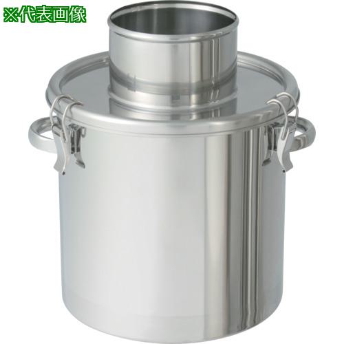 ■MONOVATE ステンレスタンク 粉体回収容器100Aリブ付パイプ 36L〔品番:FKCTH36RP100A〕【8265819:0】[法人・事業所限定][外直送元][店頭受取不可]
