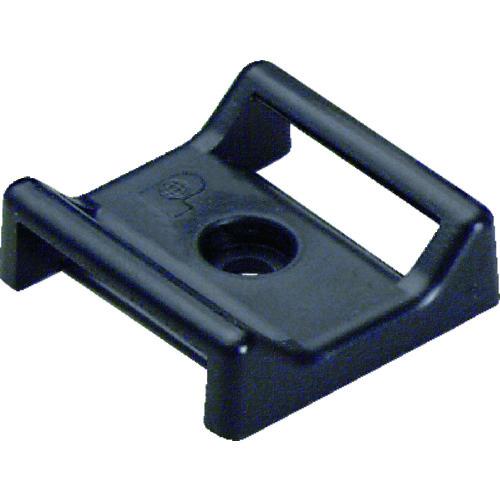 ■PANDUIT タックタイ用タイマウント ゴム系粘着テープ付き 黒(100個入)〔品番:ABMTAC20〕【8281373:0】[店頭受取不可]｜ホームセンターバロー　店