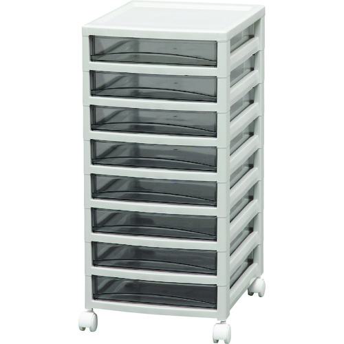 ■IRIS 226221 オフィスチェスト 浅8段〔品番:OCES800R〕【8288186:0】[店頭受取不可]