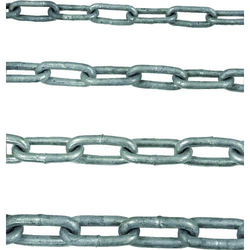 ■ニッサチェイン 鉄ドブメッキ溶接リンクチェイン 4.8mm×30m〔品番:IW48DOBU〕【8290599:0】[店頭受取不可]