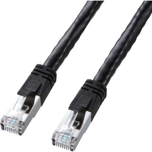 ■SANWA CAT6 LANケーブル PoE対応タイプ ブラック 10m〔品番:KBT6POE10BK〕【8353072:0】[店頭受取不可]