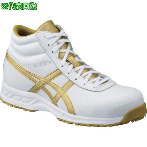 ■ASICS ウィンジョブ 71S ホワイト×ゴールド 28.0cm〔品番:FFR71S.019428.0〕【8354577:0】[店頭受取不可] 18,810円