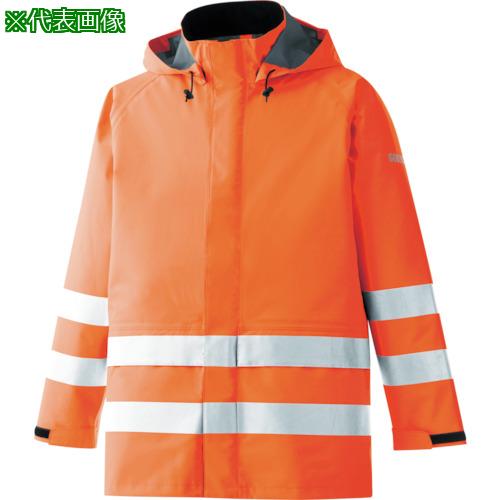 ■ミドリ安全 雨衣 レインベルデN 高視認仕様 上衣 蛍光オレンジ 3L〔品番:RAINVERDENUEOR3L〕【8357357:0】[店頭受取不可]
