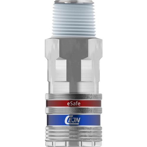 ■CEJN シリーズ430 eSafe カップリング NPT1/2 オネジ〔品番:104302455〕【8358036:0】[店頭受取不可]