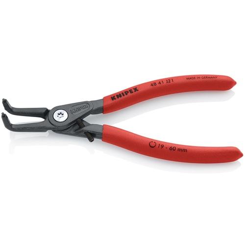 ■KNIPEX 穴用精密スナップリングプライヤ-90度 オープンリミッター付き 19-60mm〔品番:4841J21〕【8358263:0】[店頭受取不可]