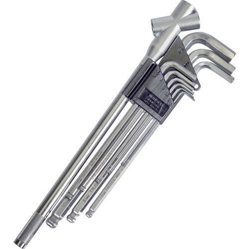 ■TRUSCO 角曲げボールポイント六角棒レンチセット 9本組 トリプルハンドル付〔品番:TBRK9HS〕【8371271:0】[店頭受取不可]