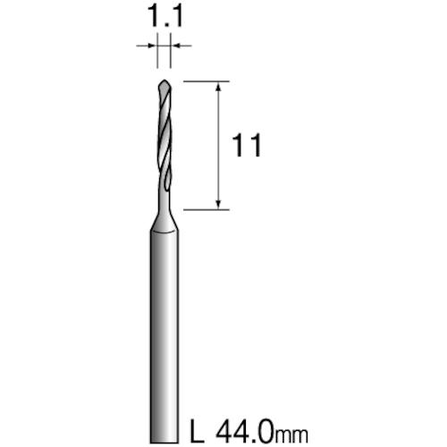 ■Minimo ハイスピードスチールドリル φ1.1 (10本入)〔品番:KA1117〕【8373712:0】[送料別途見積り][掲外取寄][店頭受取不可]｜ホームセンターバロー　店