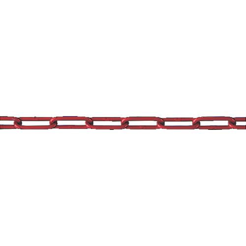 ■水本 アルミカラーチェーン レッド 30m 線径3mm〔品番:AL3R〕【8490258:0】[送料別途見積り][掲外取寄][店頭受取不可]｜ホームセンターバロー　店