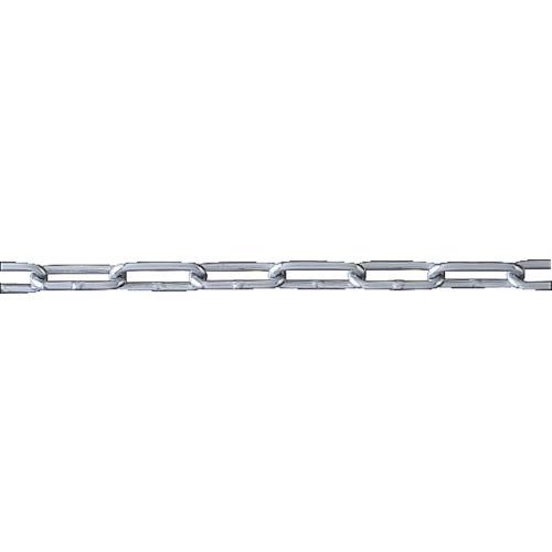 ■水本 アルミカラーチェーン シルバー 30m 線径3mm〔品番:AL3S〕【8490259:0】[送料別途見積り][掲外取寄][店頭受取不可]｜ホームセンターバロー　店
