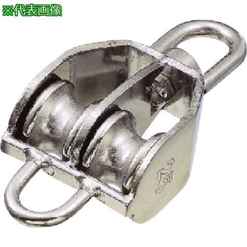 ■水本 シンブル ステンレス 豆ブロック 2車 ベケ付 参考使用荷重120kgf〔品番:MBK32W〕【8491904:0】[送料別途見積り][掲外取寄][店頭受取不可]