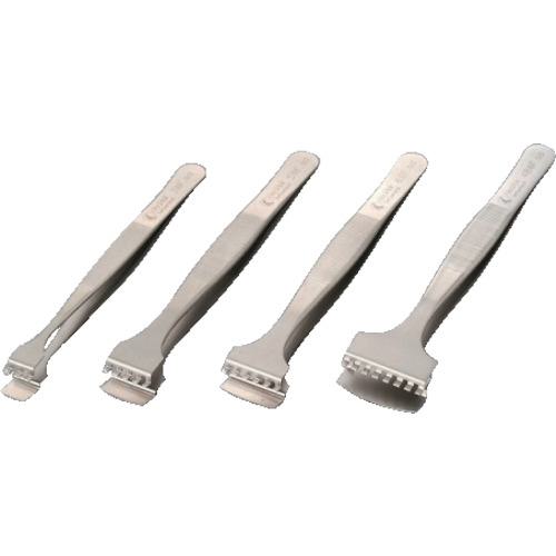 ■AS フラットピンセット(表面洗浄済)3WF〔品番:716015〕【8499928:0】[送料別途見積り][掲外取寄][店頭受取不可]｜ホームセンターバロー　店