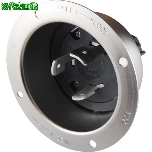 ■アメリカン電機 引掛形 フランジインレット 3P60A250V〔品番:3625〕【8501117:0】[送料別途見積り][掲外取寄][店頭受取不可]｜ホームセンターバロー　店