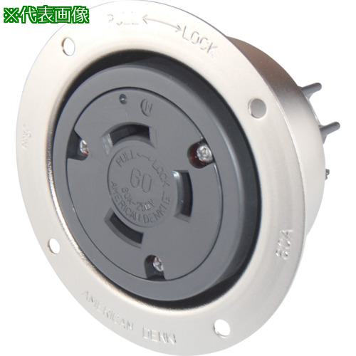 ■アメリカン電機 引掛形 フランジコンセント 3P60A250V〔品番:3626〕【8501118:0】[送料別途見積り][掲外取寄][店頭受取不可]