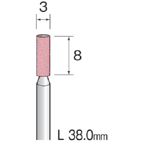 ■Minimo 精密砥石 SP砥粒#120 φ3 (10本入)〔品番:JA3042〕【8527066:0】[店頭受取不可]