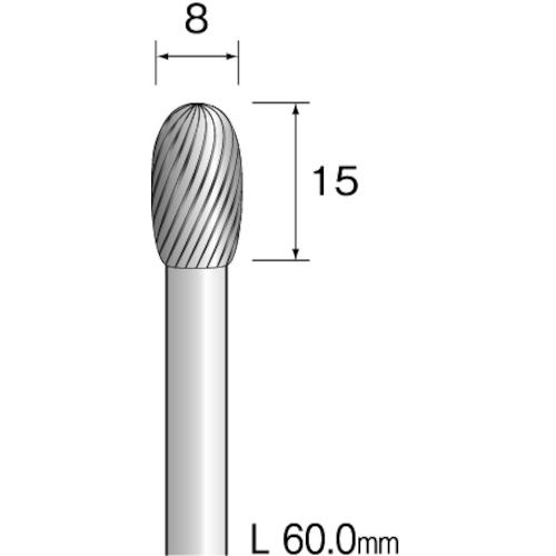 ■Minimo 超硬カッター スパイラルカット Φ8〔品番:BC4372〕【8527428:0】[送料別途見積り][掲外取寄][店頭受取不可]