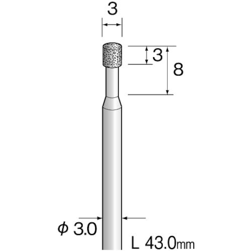 ■Minimo ハイセラミックダイヤモンドバー#170 Φ3〔品番:JA1311〕【8527808:0】[送料別途見積り][掲外取寄][店頭受取不可]｜ホームセンターバロー　店