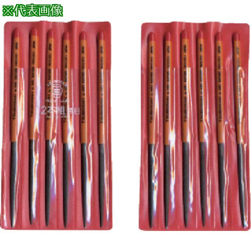■ツボサン 組ヤスリ 12本組 両甲 荒目〔品番:RK01201〕【8528682:0】[送料別途見積り][掲外取寄][店頭受取不可]