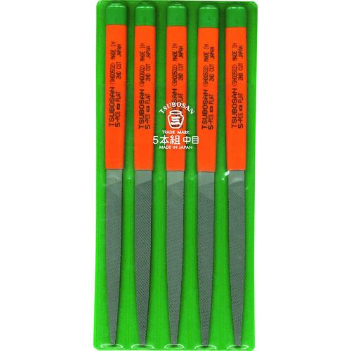 ■ツボサン 組ヤスリ 5本組 先細 中目〔品番:SH00502〕【8528733:0】[店頭受取不可]