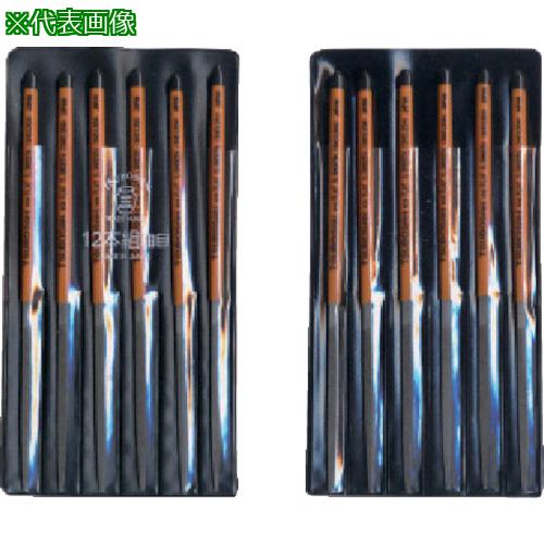 ■ツボサン 組ヤスリ 12本組 先細 油目〔品番:SH01204〕【8528749:0】[送料別途見積り][掲外取寄][店頭受取不可]