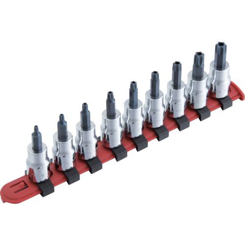 ■スエカゲ 3/8DR.9PC.スペシャルビットソケットセット穴付き〔品番:11331SB〕【8531572:0】[送料別途見積り][掲外取寄][店頭受取不可]