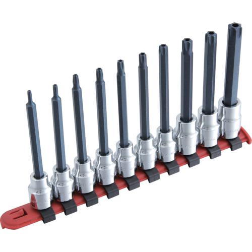■スエカゲ 3/8DR.10PC.ロングスペシャルビットソケットハンガーセット〔品番:11332SB〕【8531573:0】[送料別途見積り][掲外取寄][店頭受取不可]｜ホームセンターバロー　店